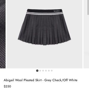 Sporty & Rich White Pleated Mini Skirt